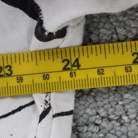 H&M Shirt Mens Medium M Off White Short Sleeve Crewneck Floral Graphic Art - Picture 8 of 9